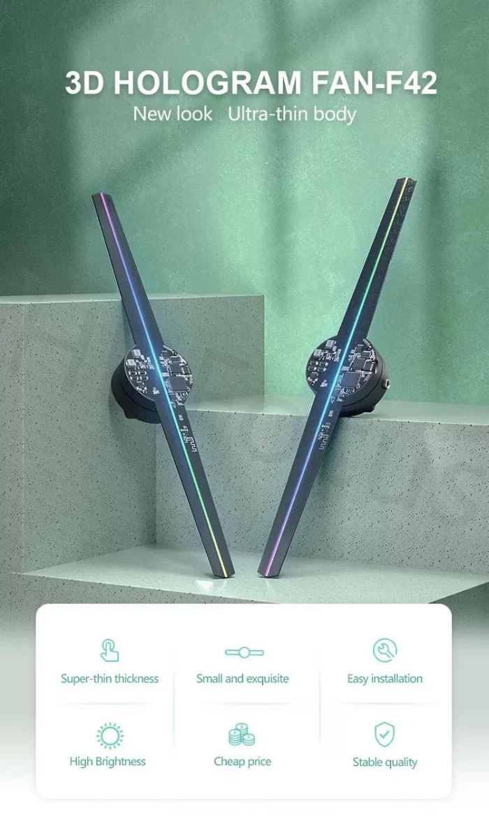 دستگاه LED هولوگرافی مدل HD-F42 WiFi - Image 2
