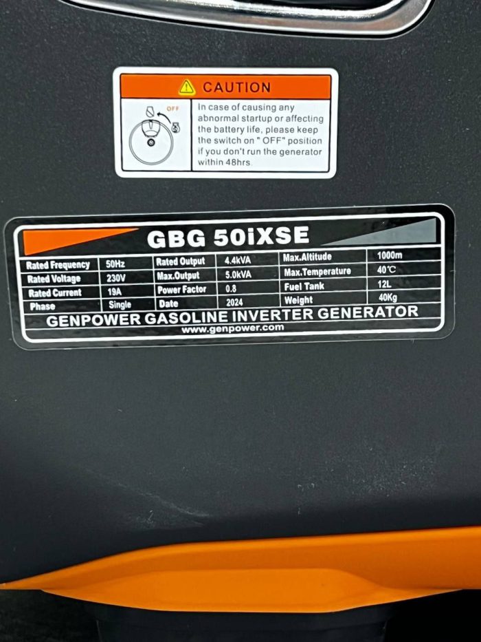 موتور برق اینورتری سایلنت 5000 وات جن پاور مدل GBG50IXSe